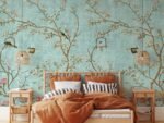 Vintage Blue Chinoiserie Wallpaper - Image 3