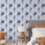 Blue Cowboy Rodeo Western Wallpaper