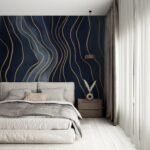 Abstract Navy Blue Removable Wallpaper Mural - Image 2