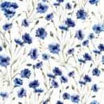 Blue Summer Flowers Wallpaper - Image 2