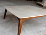 Burdur Beige Marble Coffee Table Rectangular Polished and Eased Edge - Image 6