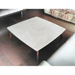 Burdur Beige Marble Coffee Table Rectangular Polished and Eased Edge - Image 11