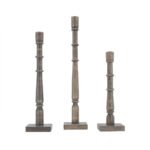 Tapered Candle Holder, Grey Wood - Image 2