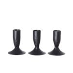 Set of 3 Black Iron Candleholders – Modern Elegance for Home Decor and Candlelight Ambiance - Image 3