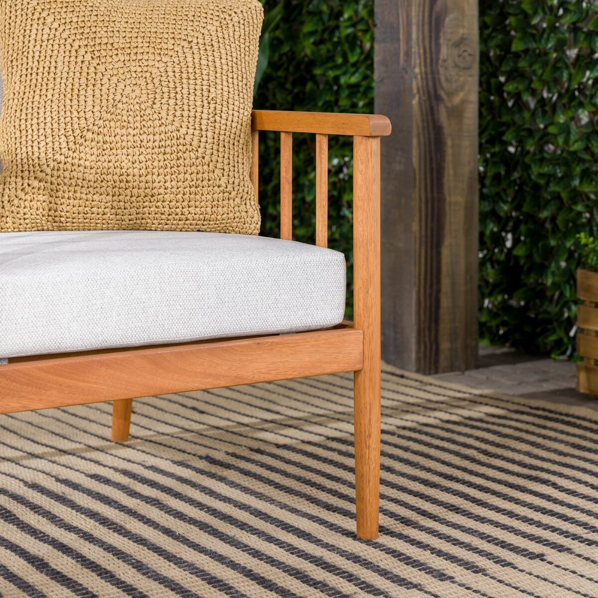 Circa Modern Solid Wood Spindle Patio Lounge Chair - Image 10