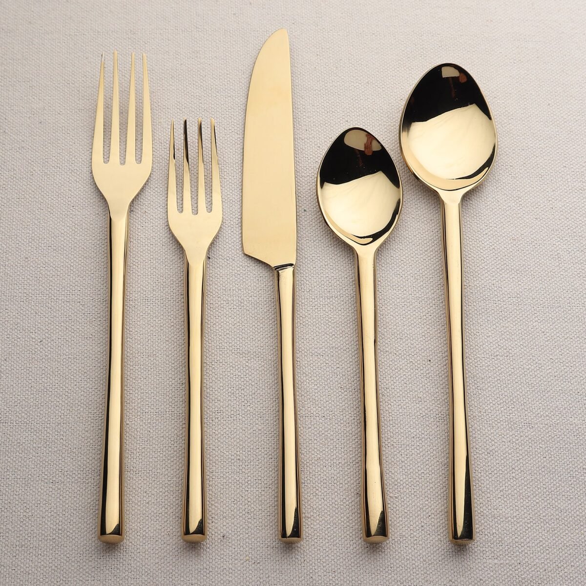 Camellia PVD Flatware, 5-Pc. Place Setting - Image 3