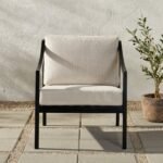 Cologne Modern Solid Wood Outdoor Lounge Chair - Image 2