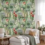 Western Cactus Wallpaper Peel and Stick - Image 4