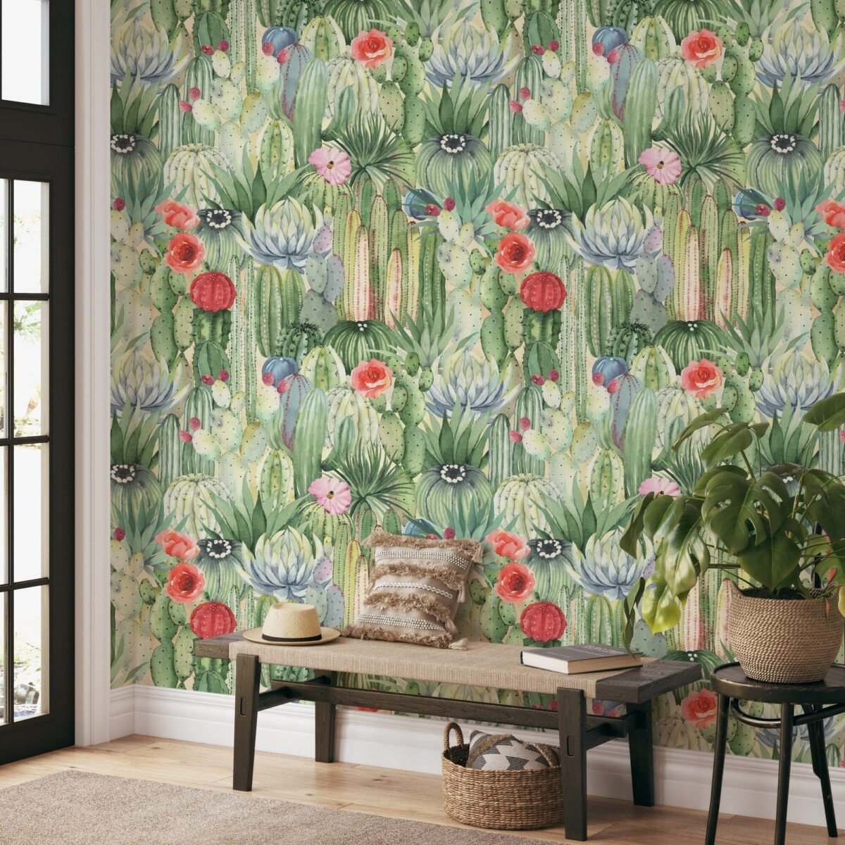 Western Cactus Wallpaper Peel and Stick - Image 5