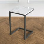 Carrara White Marble End/Side Table Square Polished - Image 2