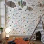 Playroom Wallpaper for Boy's Room | Cars, Roads, Houses - Image 3