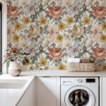 Chamomile Rose Hibiscus Flower Vintage Wallpaper - Image 4
