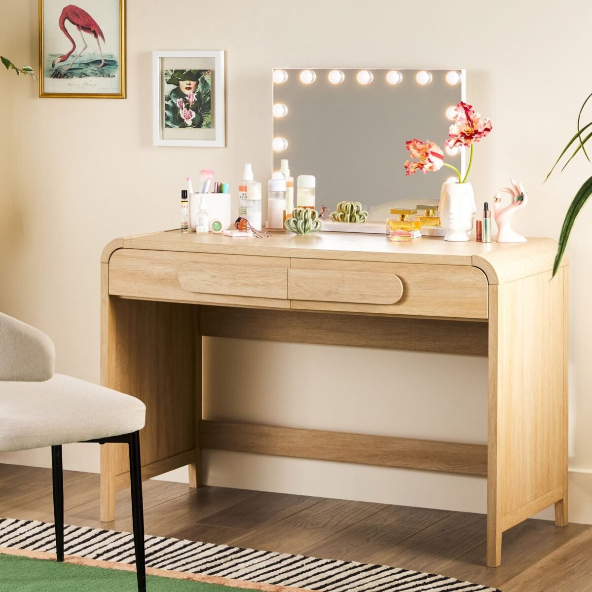 Chantelle Modern Curved Writing Desk - Image 3