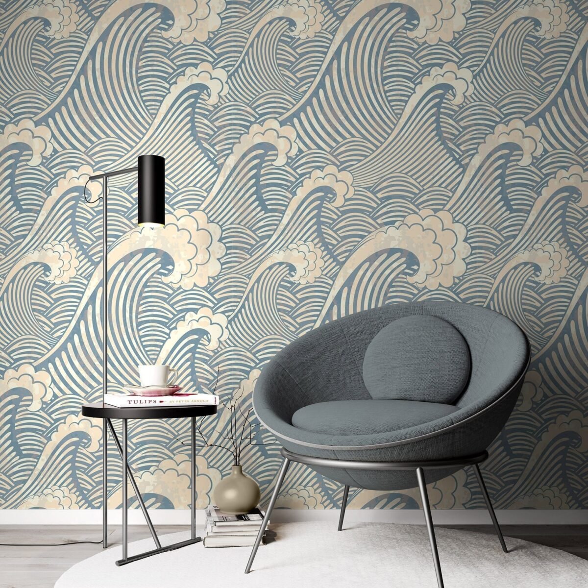 Aesthetic Wave Wallpaper Blue Hawaiian Waves Wallpaper - Image 2