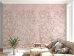 Blush Pink Chinoiserie Wallpaper Mural Peel and Stick - Image 5