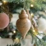 Handcrafted 5-Inch Mango Wood Finial Ornaments - Rustic Elegance Set of 3 for Christmas Decor - Image 4