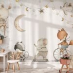 Forest Friends Wallpaper - Peel and Stick Nursery Mural - Image 2