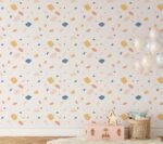 Multicolor Terrazzo Pattern Wallpaper - Pink, Blue, Yellow, and Peach - Image 3