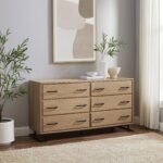 Danae Modern Wood and Metal L-Leg Dresser