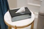 Mirror Glass Tissue Box, Blue