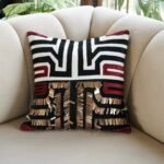 Maroon & Gold Patch Sequin Cushion Cover 16x16inch - Image 10