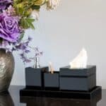 Black Bathroom 4 Piece Complete Organiser Set