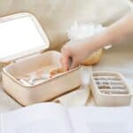Travel Organiser Jewellery Box, Cream - Image 2
