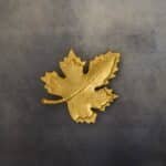 Golden Grape Leaf Wall Decor, Medium