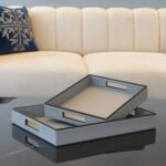 Grey Faux Leather Serving Tray, Large - Image 2