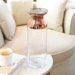 Rose Gold Glass Vase, Small