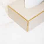 Faux Leather Tissue Box, Beige - Image 4