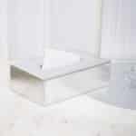 Faux Leather Tissue Box, Silver - Image 2