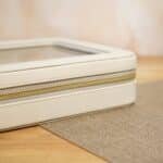 Faux Leather Jewellery Travel Organiser Box, Beige - Image 5