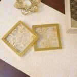 Gold Mirror Coaster, Set of 2 - Image 2