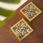 Gold Mirror Coaster, Set of 2