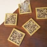 Gold Mirror Coaster, Set of 2 - Image 3