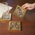 Gold Mirror Coaster, Set of 2 - Image 4
