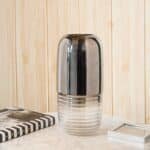 Silver Gradient Fluted Glass Flower Vase, Large - Image 4
