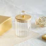 Small Glass Jar with Crystal Airtight Lid, Clear