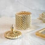 Gold Crystal Jar Scented Candle with Lid - Image 4