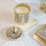 Gold Crystal Jar Scented Candle with Lid - Image 3