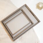 Beige Faux Leather Serving Tray, Large - Image 2