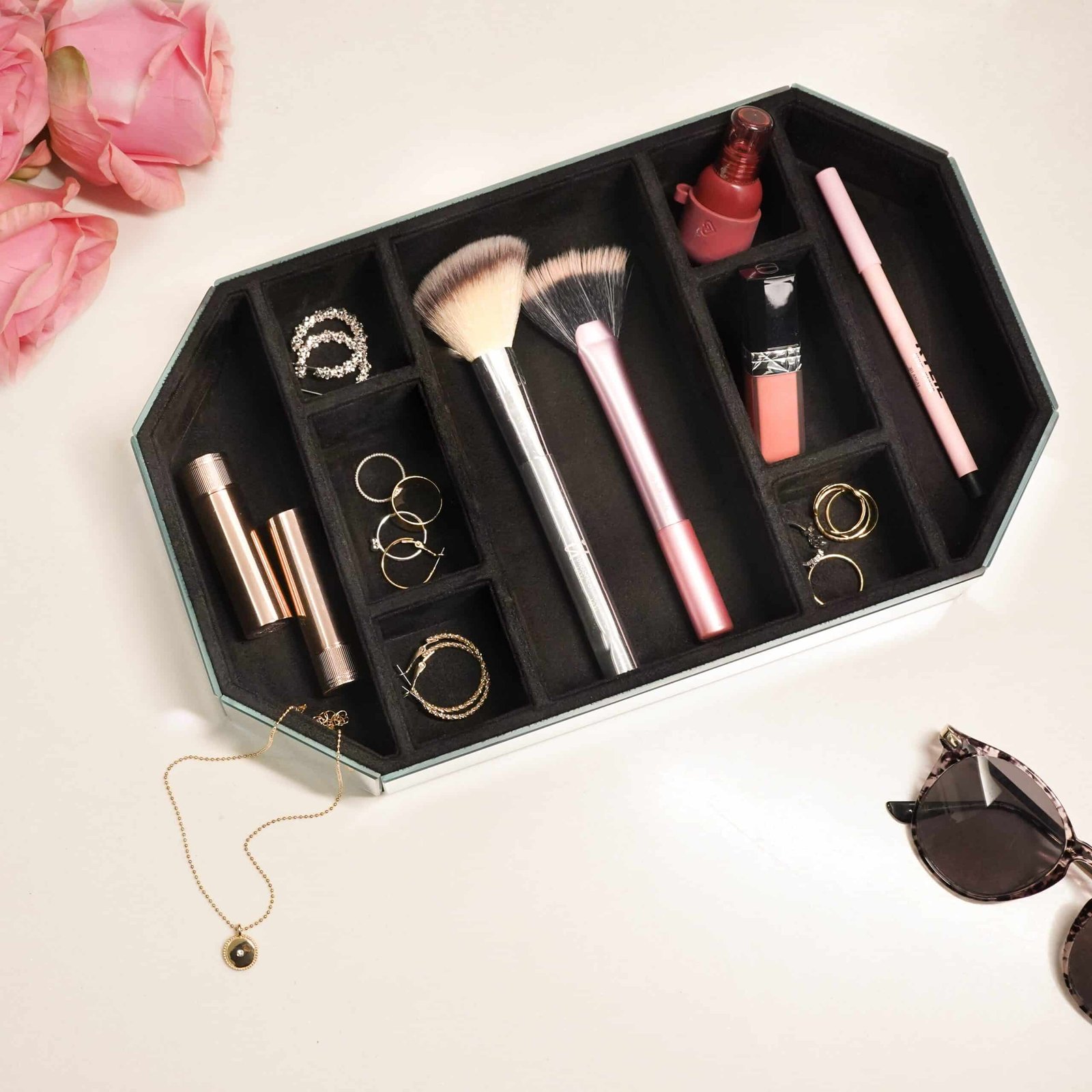 DSC05656 Multi-purpose Cosmetic Jewellery Organiser, Clear Mirror - Image 1