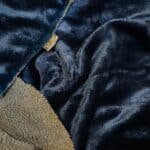 Blue Reversible Ultra-Soft Plush Sherpa Throw Blanket, Double Bed Size 90 x 100" - Image 3