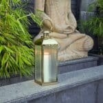 Large Stainless Steel Lantern, Gold