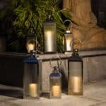 Small Stainless Steel Lantern, Gold - Image 2