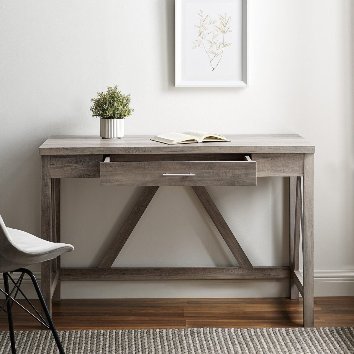 A-Frame Rustic Desk Console Table - Image 5