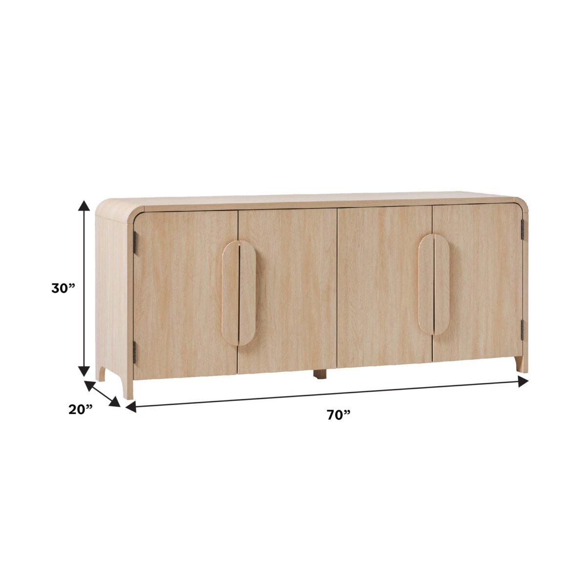 Chantelle Modern Curved Buffet Sideboard and TV Stand - Image 19