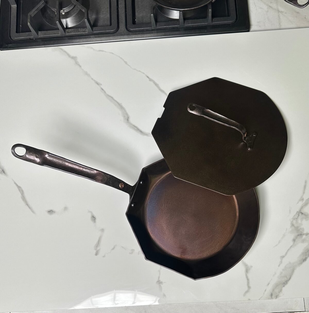 12" Hybrid Carbon Steel Skillet - Hand Forged - Image 7