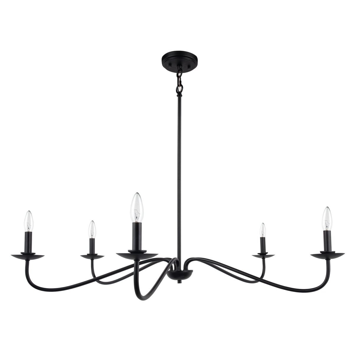 Ellie 5-Light Elegant Industrial Dimmable Chandelier - Image 1